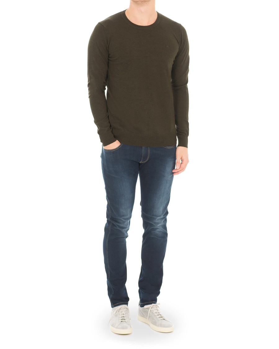 Heren | Truien | J.Lindeberg | Lyle True Merino Crew Neck Pullover Green