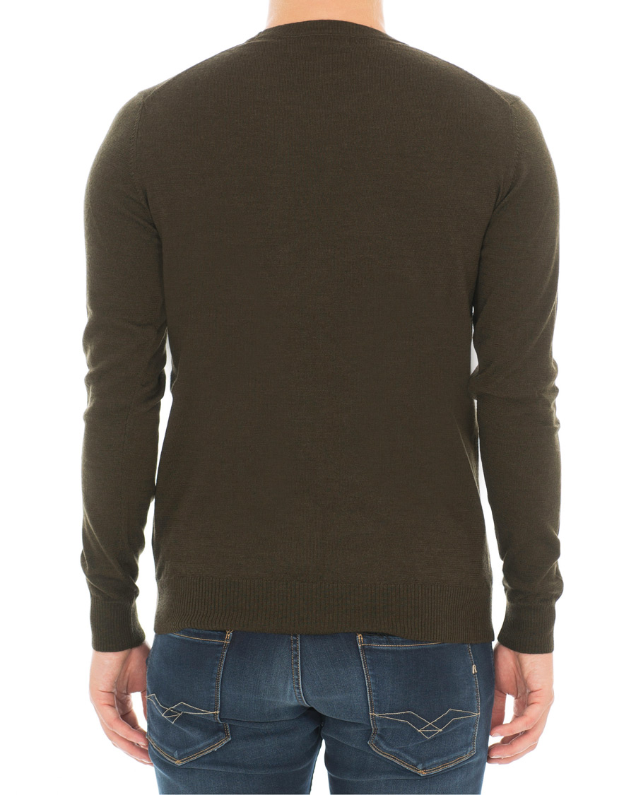 Heren | Truien | J.Lindeberg | Lyle True Merino Crew Neck Pullover Green