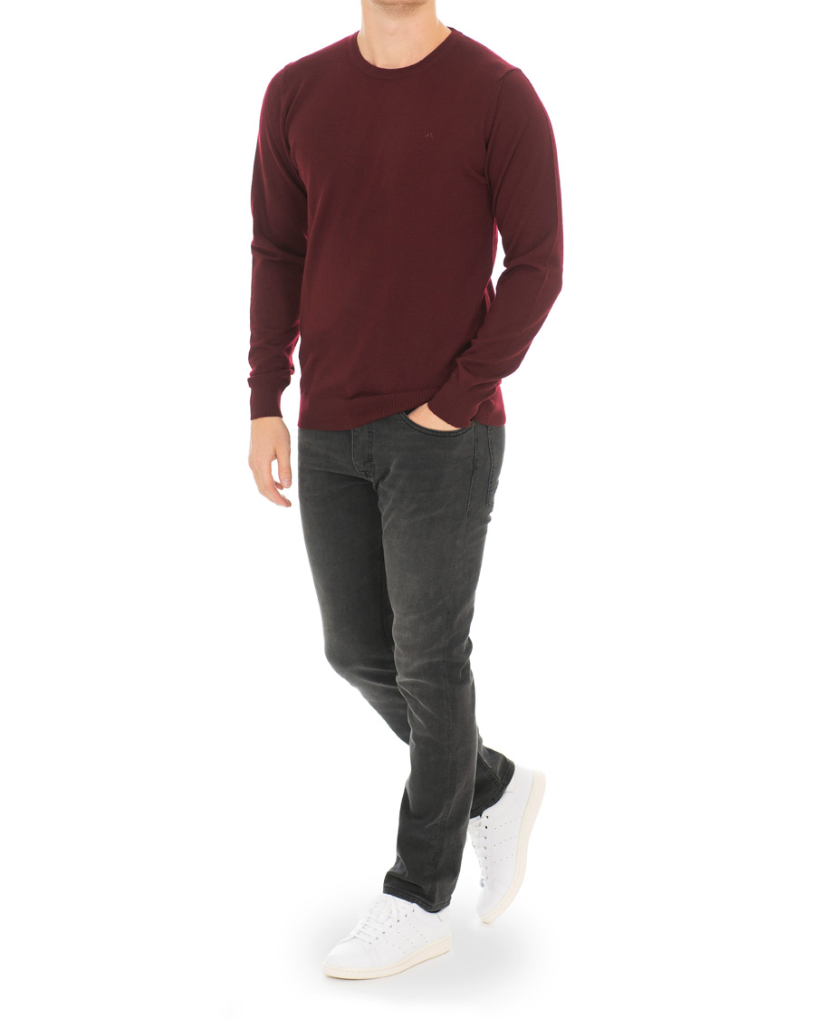 Heren | Truien | J.Lindeberg | Lyle True Merino Crew Neck Pullover Wine Red