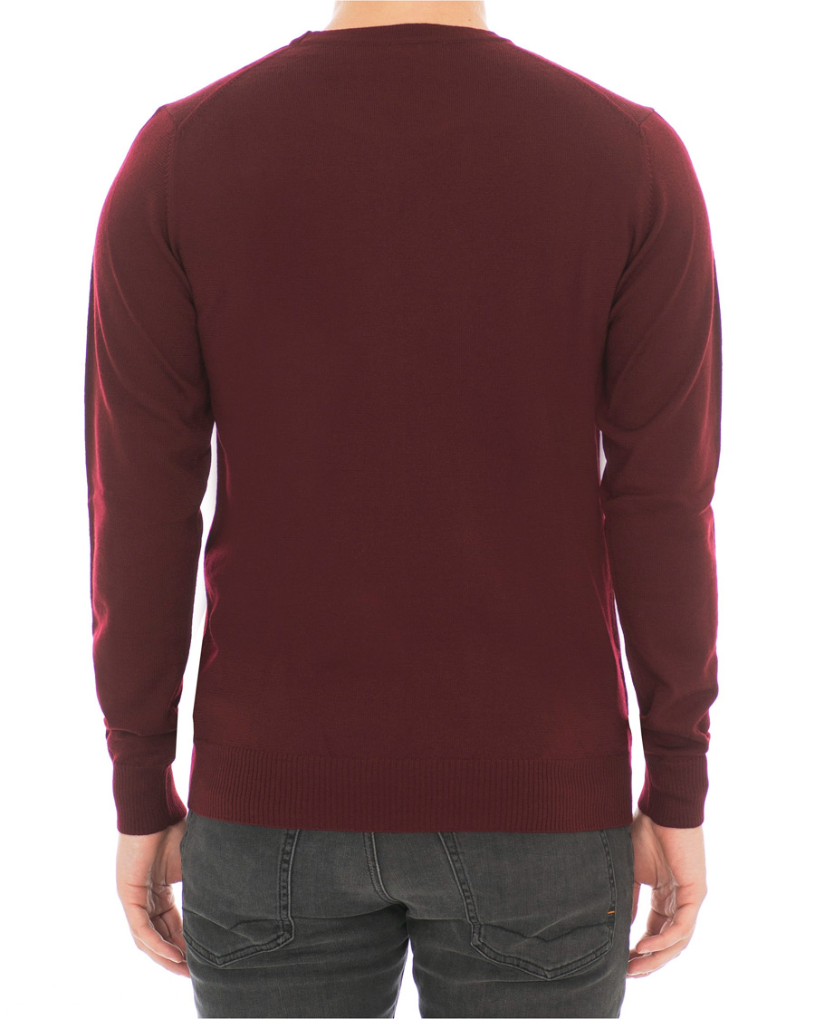 Heren | Truien | J.Lindeberg | Lyle True Merino Crew Neck Pullover Wine Red