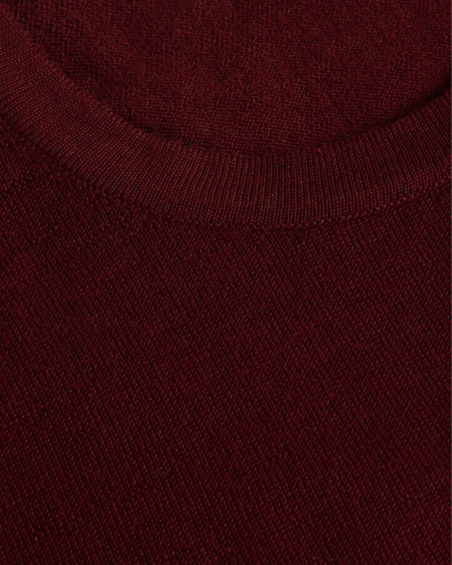 Heren | Truien | J.Lindeberg | Lyle True Merino Crew Neck Pullover Wine Red