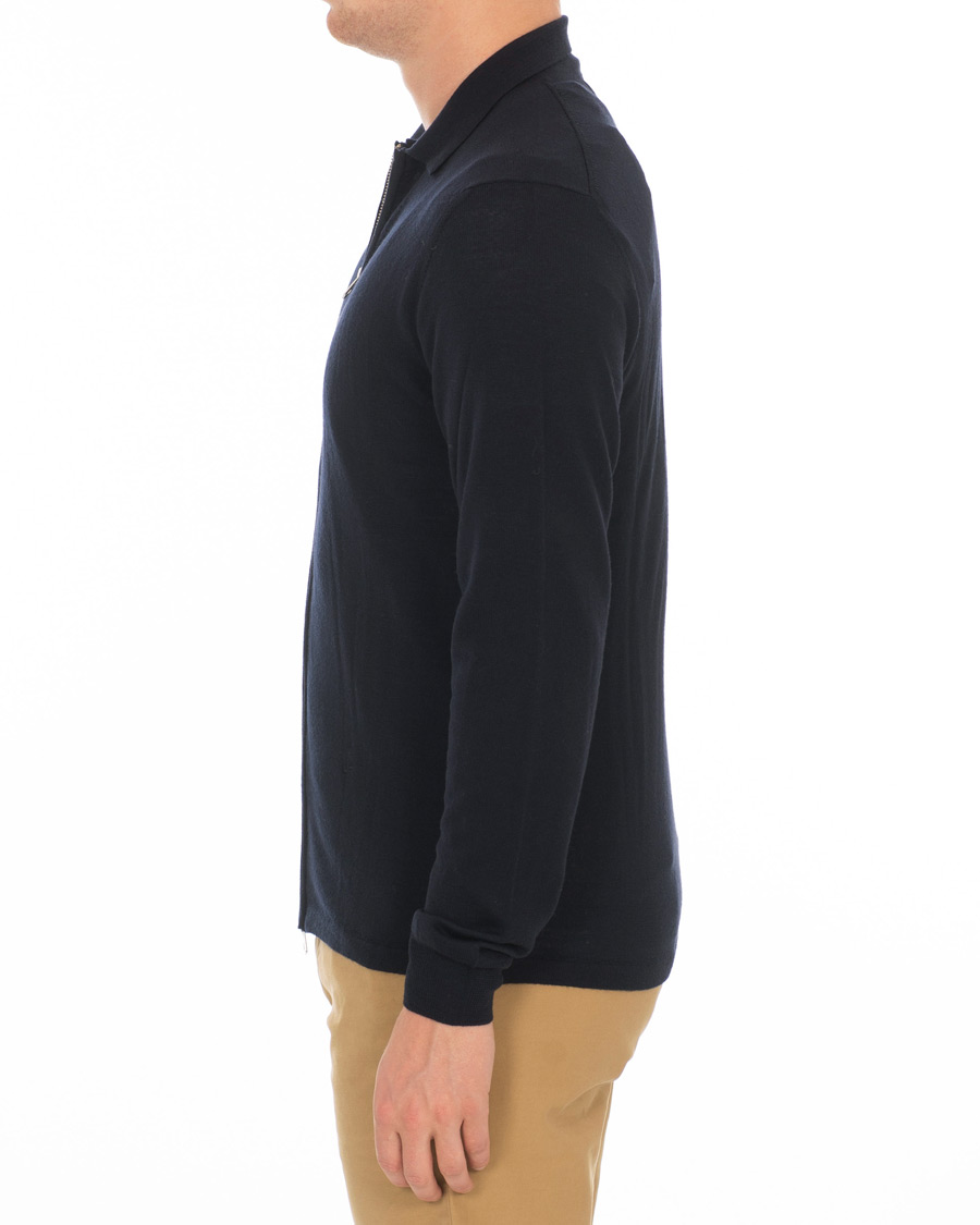 Heren | Truien | J.Lindeberg | Nyle Full Zip Merino Navy
