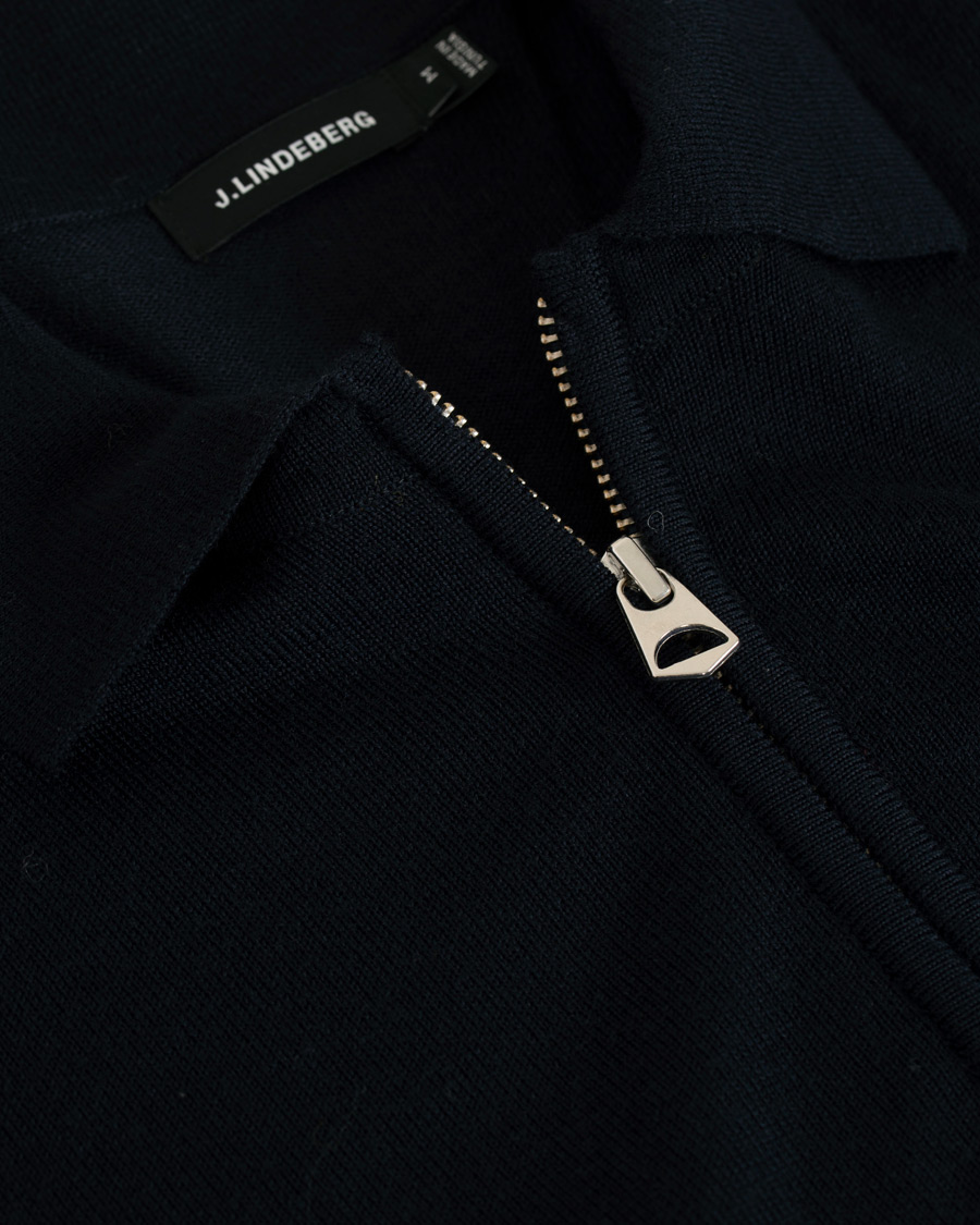 Heren | Truien | J.Lindeberg | Nyle Full Zip Merino Navy