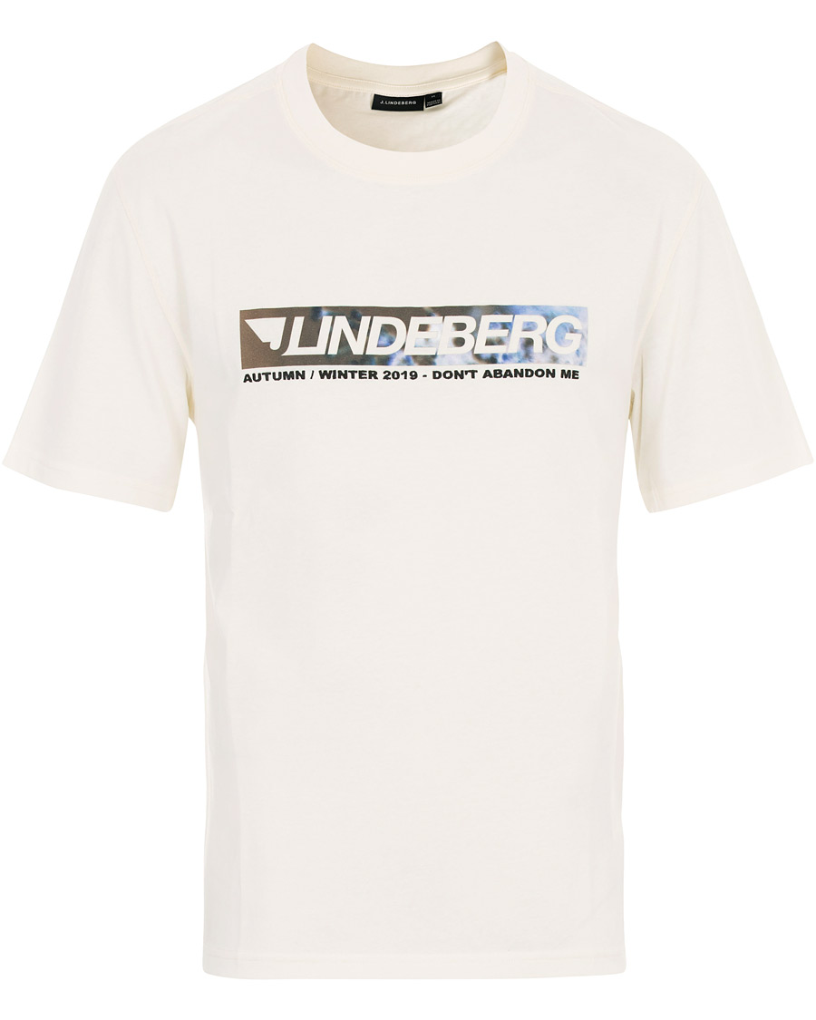 Heren | T-shirts | J.Lindeberg | Jordan Printed Crew Neck Tee Off White