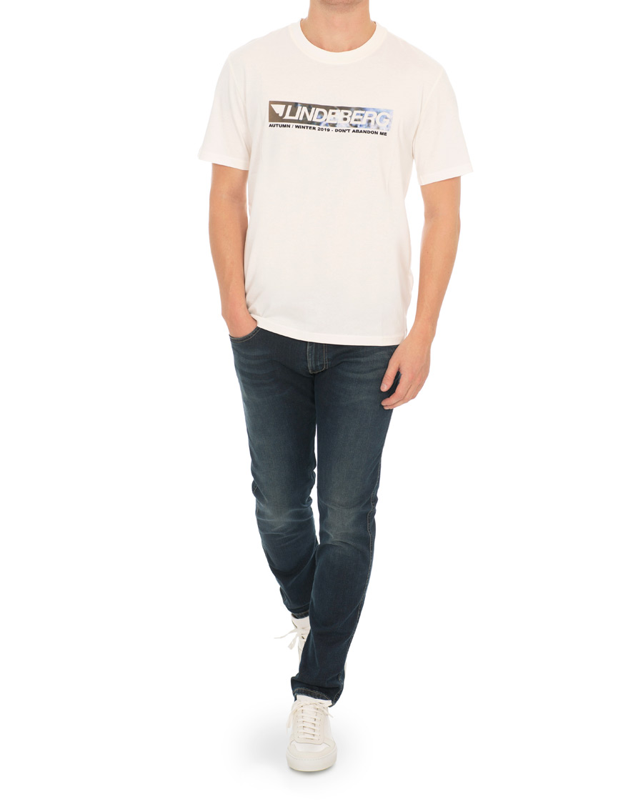 Heren | T-shirts | J.Lindeberg | Jordan Printed Crew Neck Tee Off White
