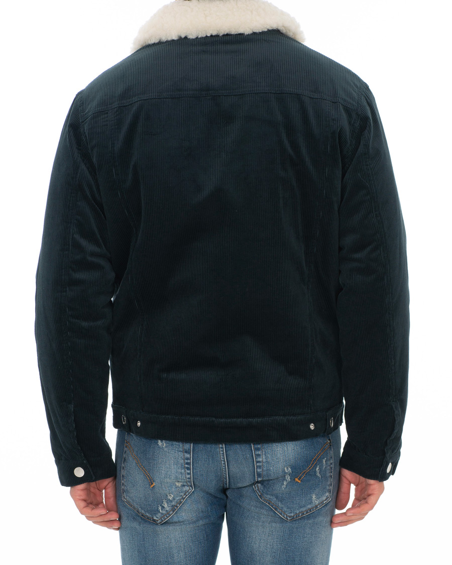 Heren | Jassen | Maison Kitsuné | Corduroy Trucker Jacket Petrol