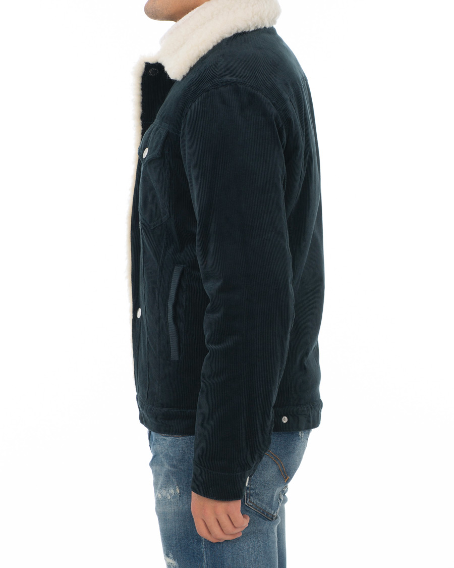 Heren | Jassen | Maison Kitsuné | Corduroy Trucker Jacket Petrol
