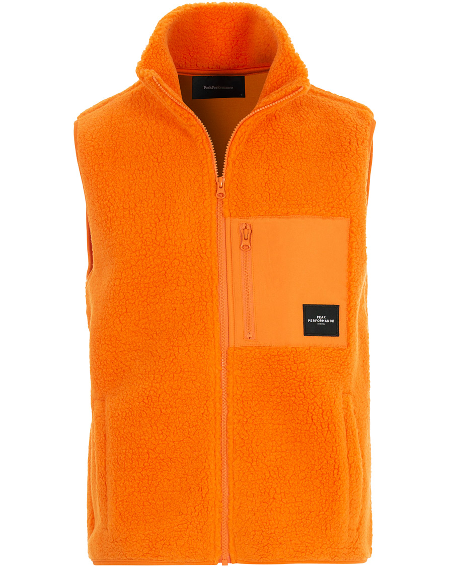 Heren | Jassen | Peak Performance | Fleece Vest Orange