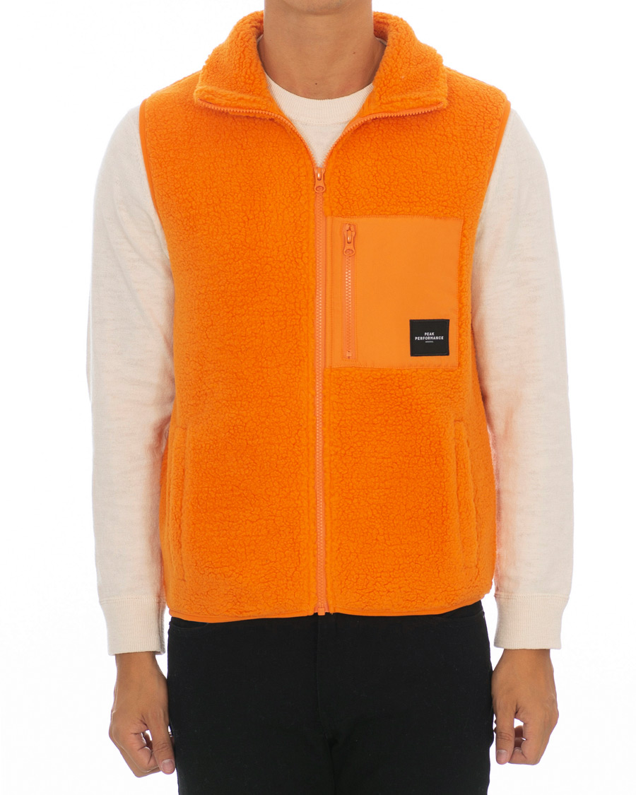Heren | Jassen | Peak Performance | Fleece Vest Orange