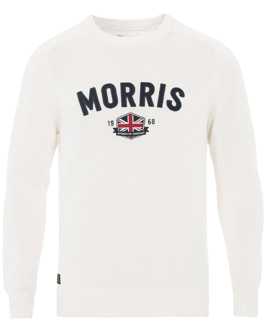Heren | Truien | Morris | Benton Knitted Crew Neck White
