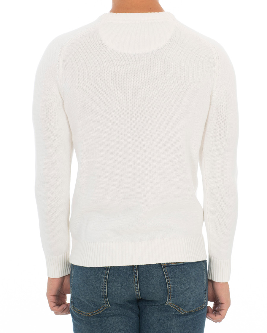 Heren | Truien | Morris | Benton Knitted Crew Neck White