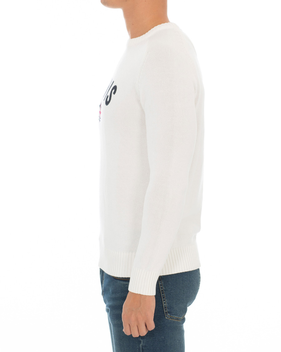 Heren | Truien | Morris | Benton Knitted Crew Neck White