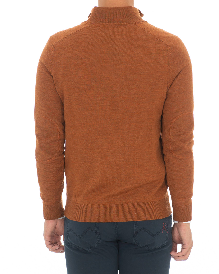 Heren | Truien | Morris | John Merino Half Zip Camel