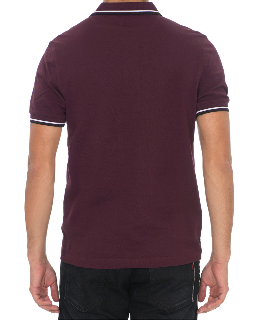 Heren | Polo's | Fred Perry | Slim Fit Polo Twin Tip Wine Red/White