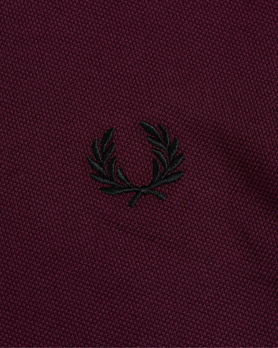 Heren | Polo's | Fred Perry | Slim Fit Polo Twin Tip Wine Red/White