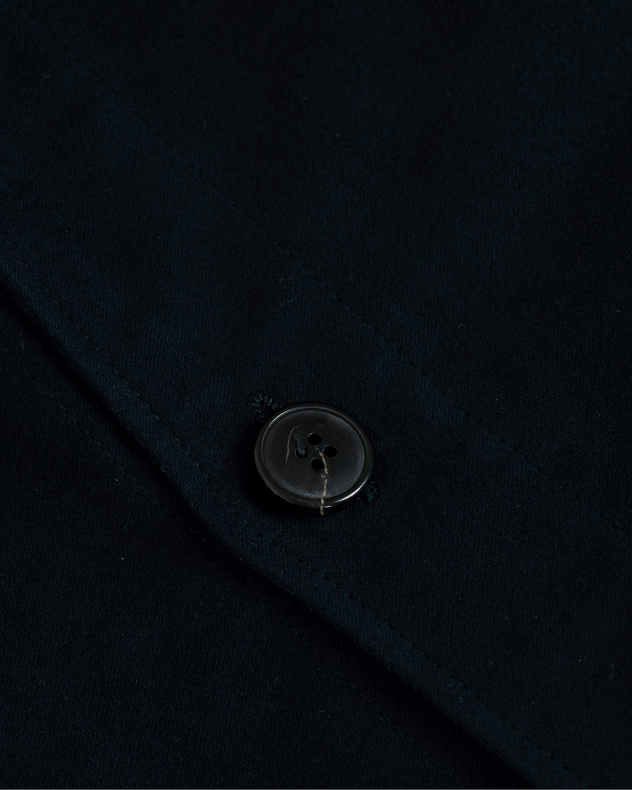 Heren | Overhemden | Sunspel | Twin Pocket Moleskin Jacket Navy