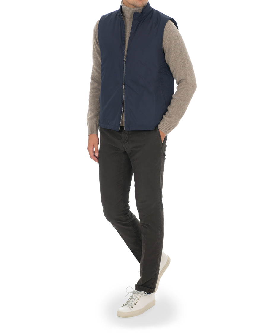 Heren | Jassen | Sunspel | Padded Full Zip Gilet Navy