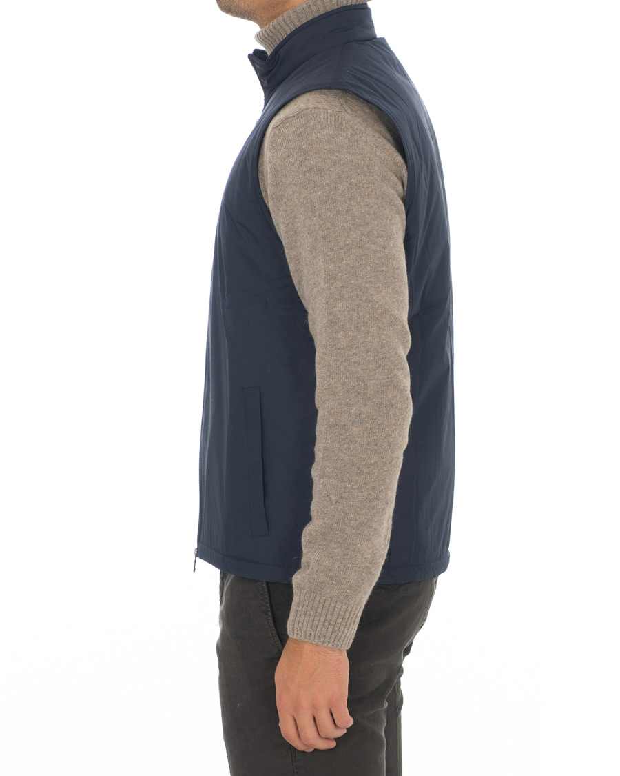 Heren | Jassen | Sunspel | Padded Full Zip Gilet Navy