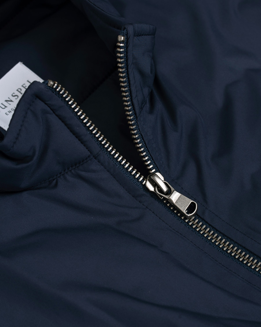 Heren | Jassen | Sunspel | Padded Full Zip Gilet Navy