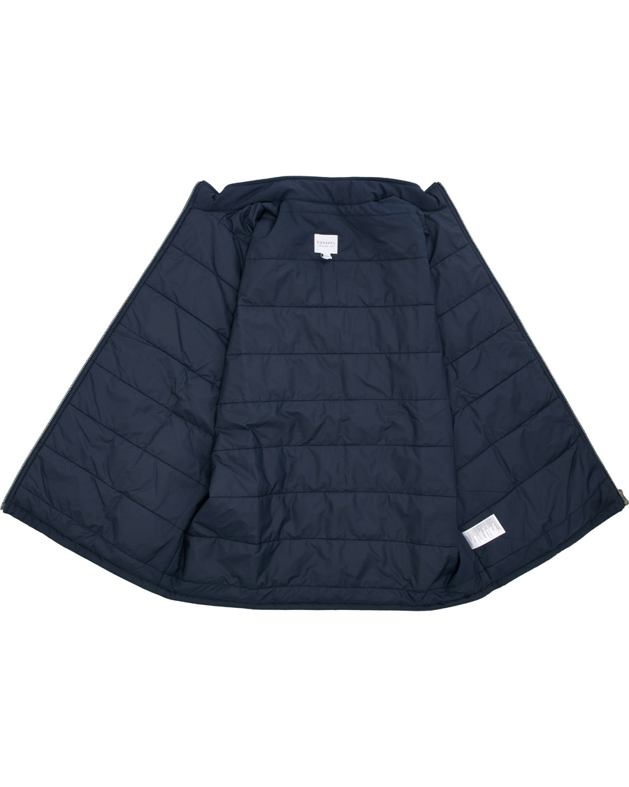 Heren | Jassen | Sunspel | Padded Full Zip Gilet Navy