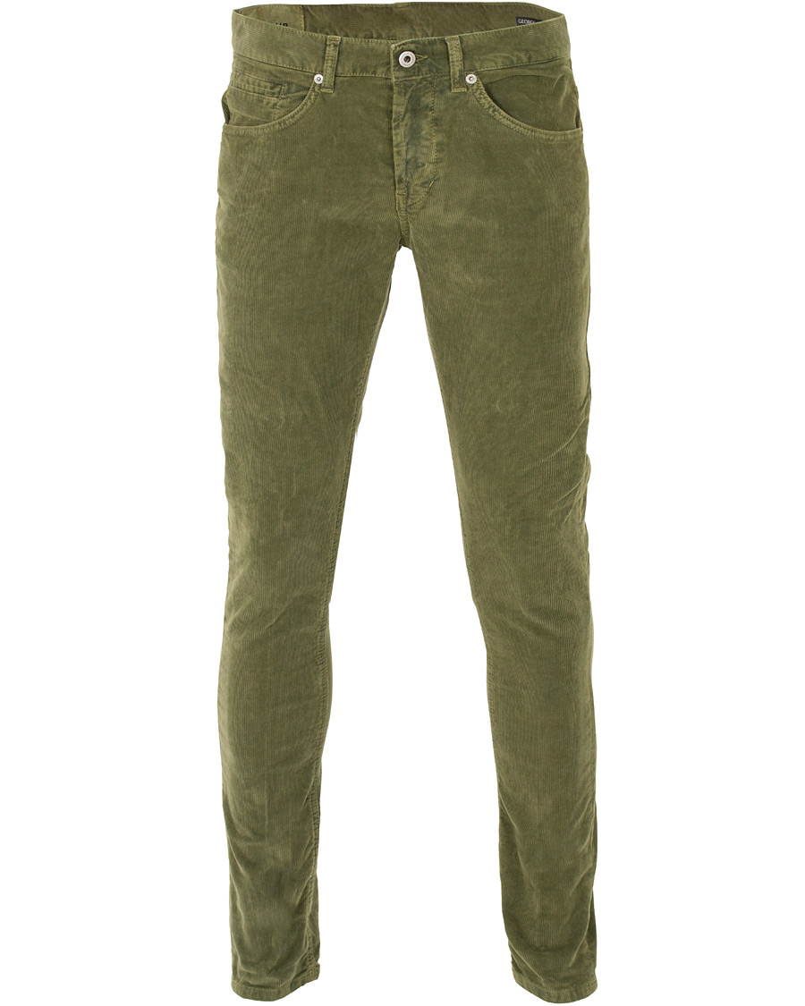 Heren | Broeken | Dondup | George Corduroy Trousers Green