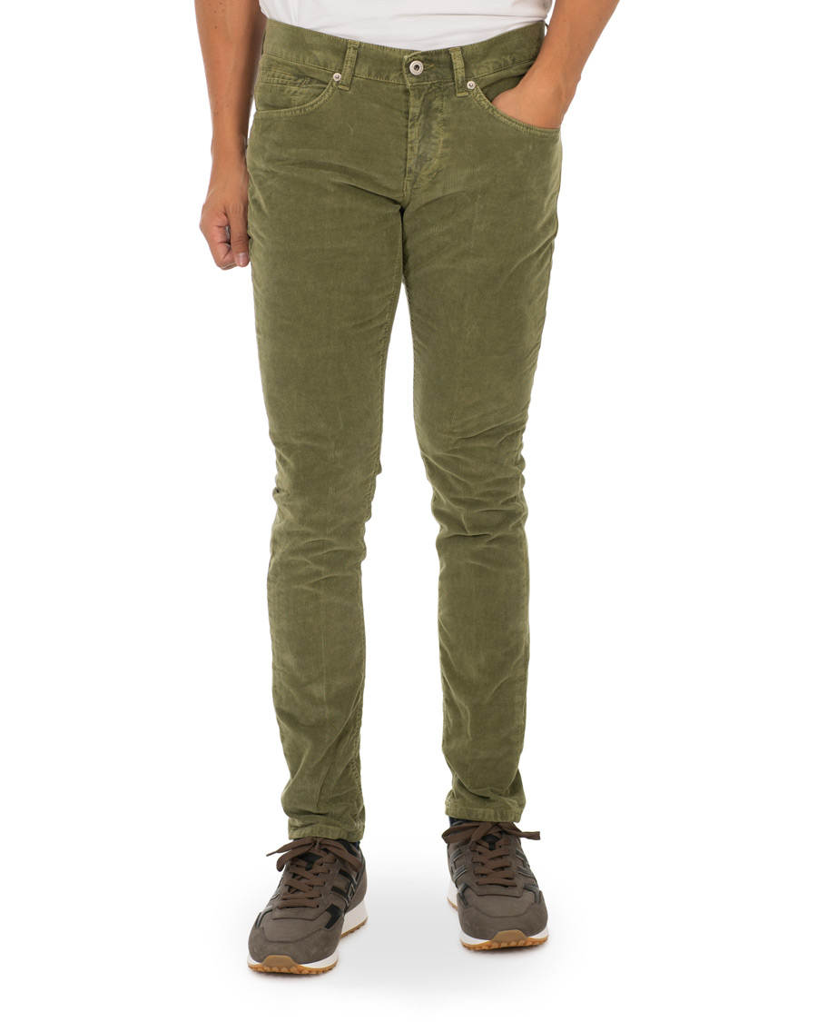 Heren | Broeken | Dondup | George Corduroy Trousers Green