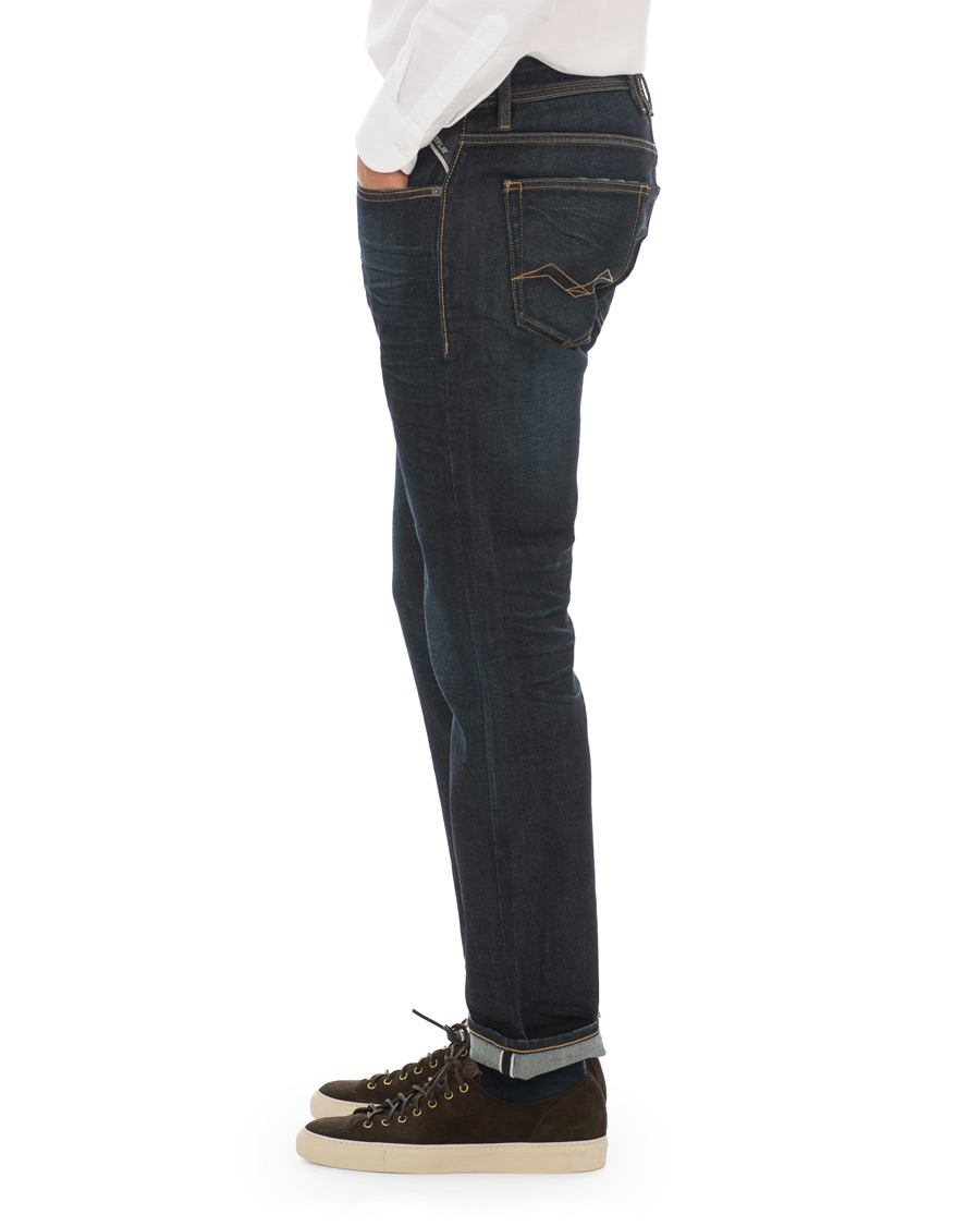 Heren | Jeans | Replay | Groover Stretch Selvedge Jeans Dark Blue