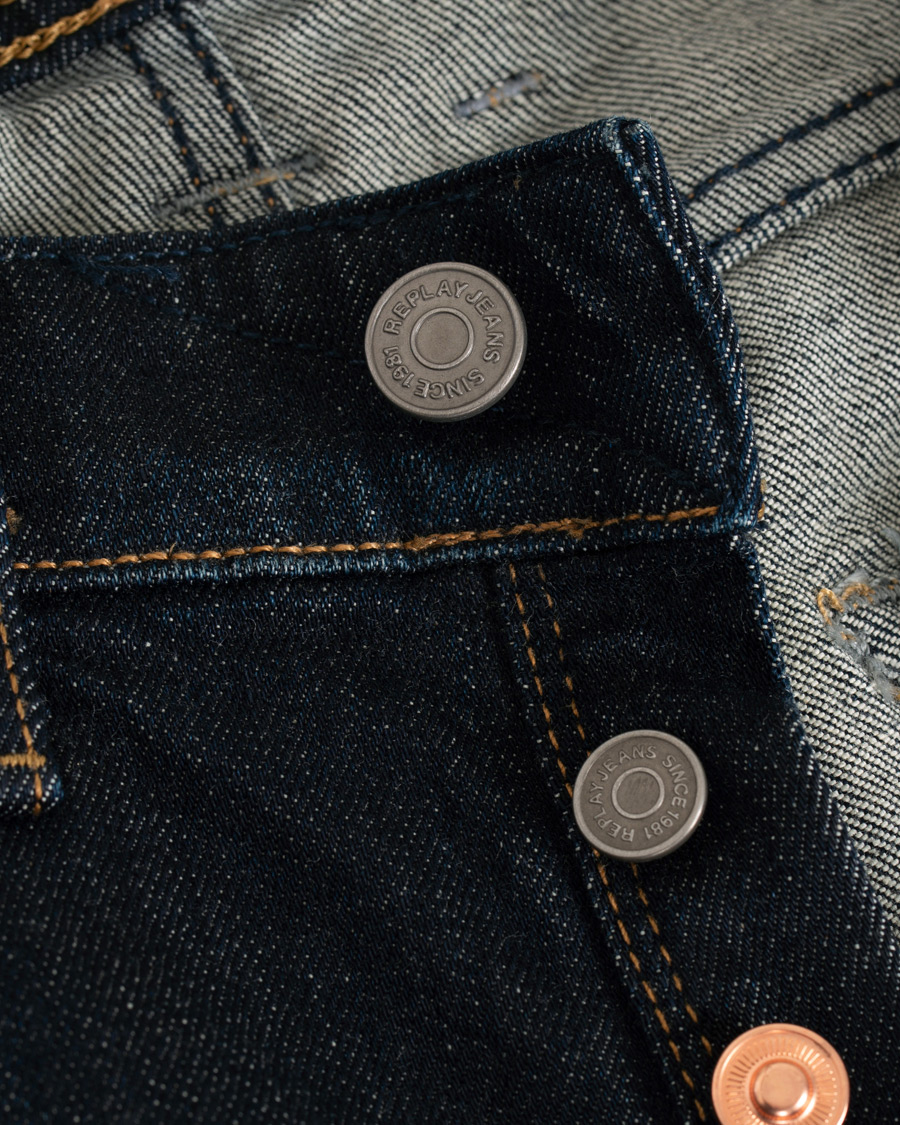 Heren | Jeans | Replay | Groover Stretch Selvedge Jeans Dark Blue