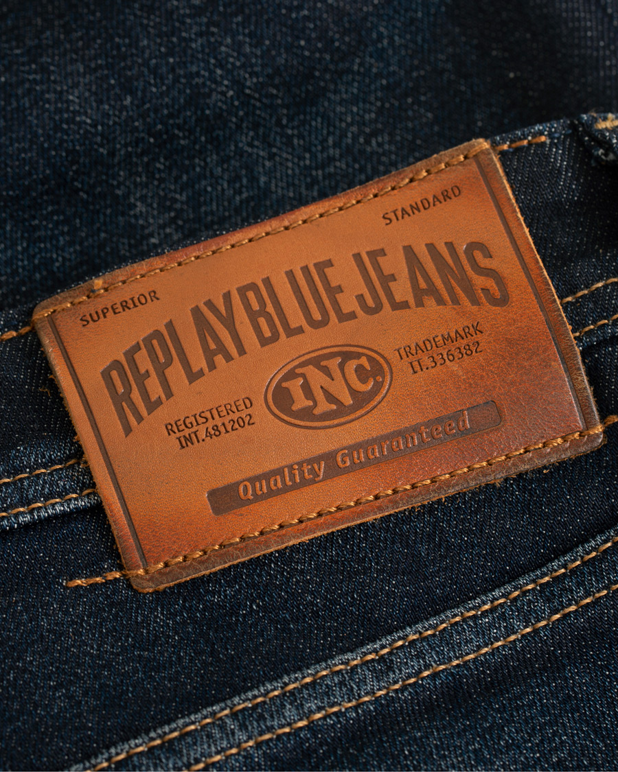 Heren | Jeans | Replay | Groover Stretch Selvedge Jeans Dark Blue