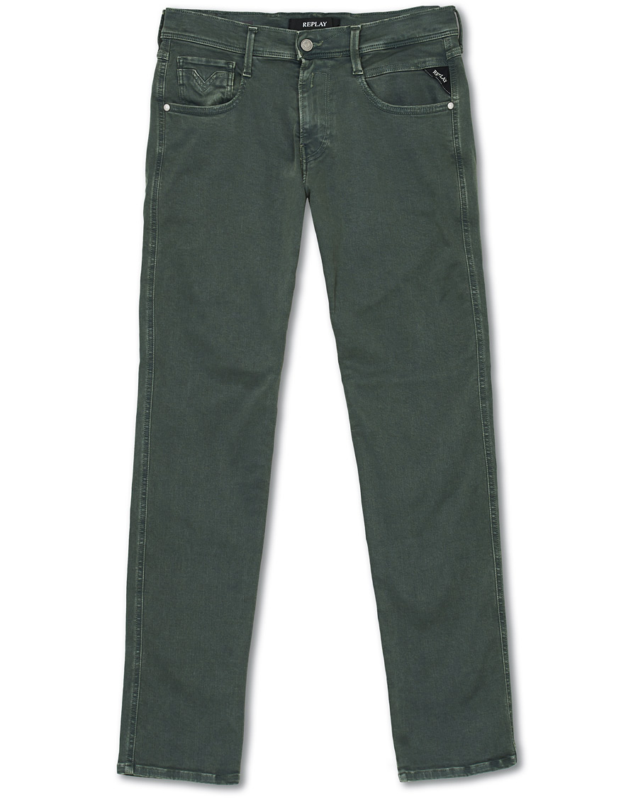 Heren | Broeken | Replay | Anbass Hyperflex 5-Pocket Trousers Green