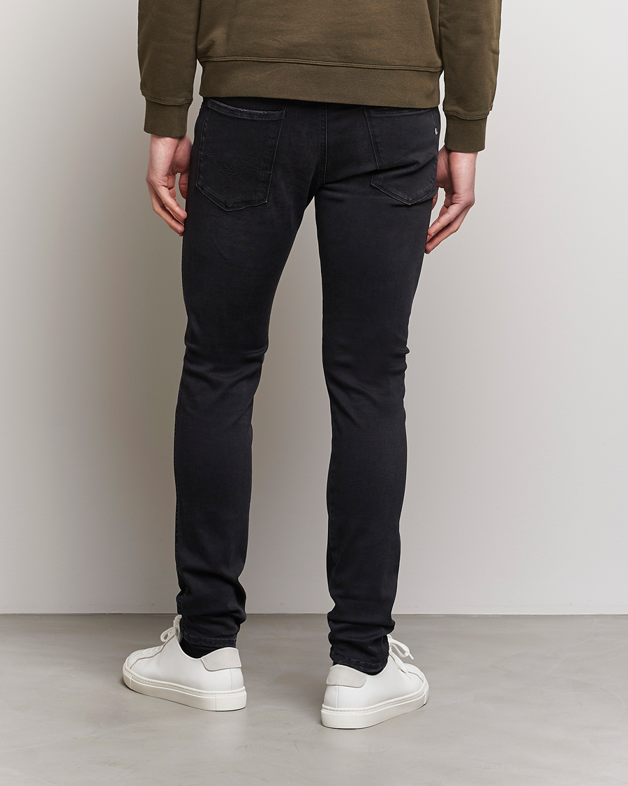 Heren | Jeans | Replay | Anbass Hyperflex Re-Used Jeans Washed Black