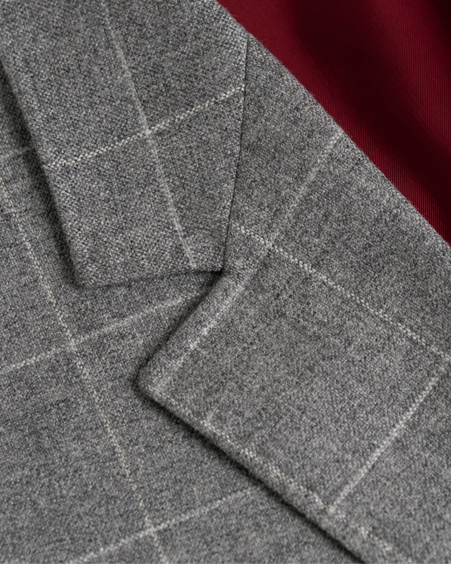 Heren | Blazers | Brunello Cucinelli | Windowpane Check Blazer Light Grey