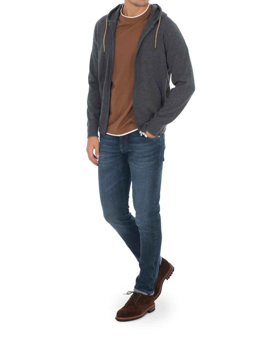 Heren | Truien | Brunello Cucinelli | Cashmere Zip Hoodie Dark Grey