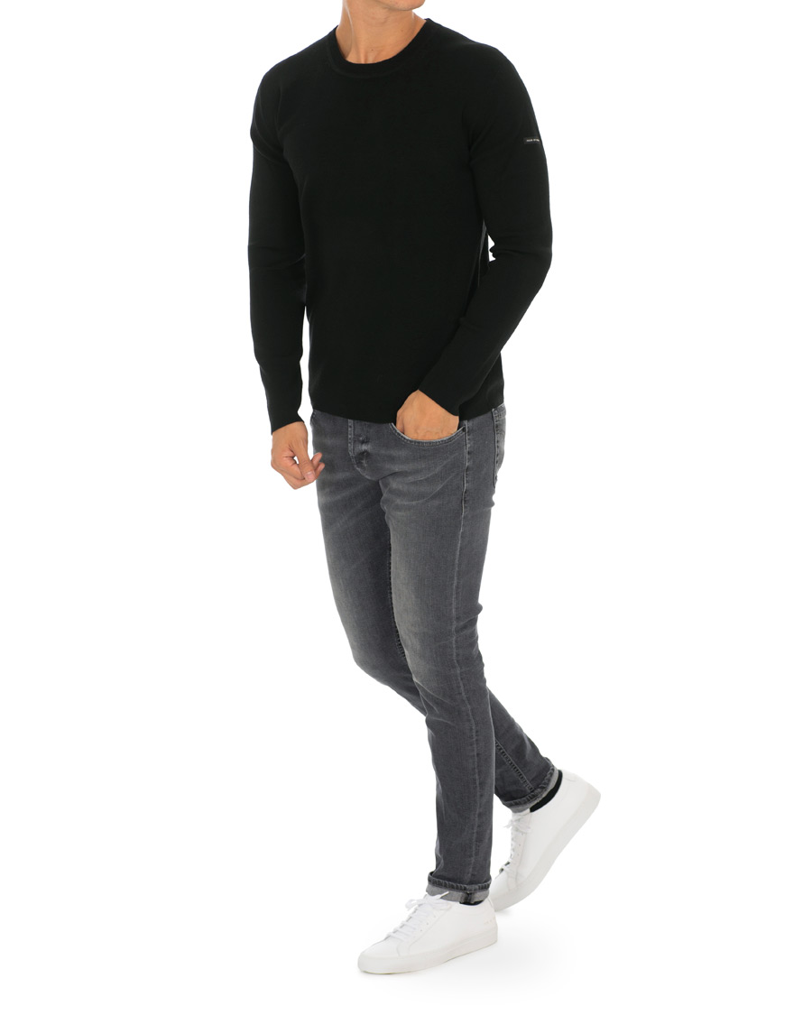 Heren | Truien | Tiger of Sweden | Harvik Wool Logo Crew Neck Black