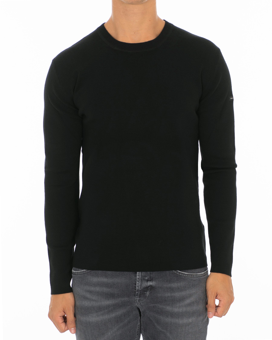 Heren | Truien | Tiger of Sweden | Harvik Wool Logo Crew Neck Black