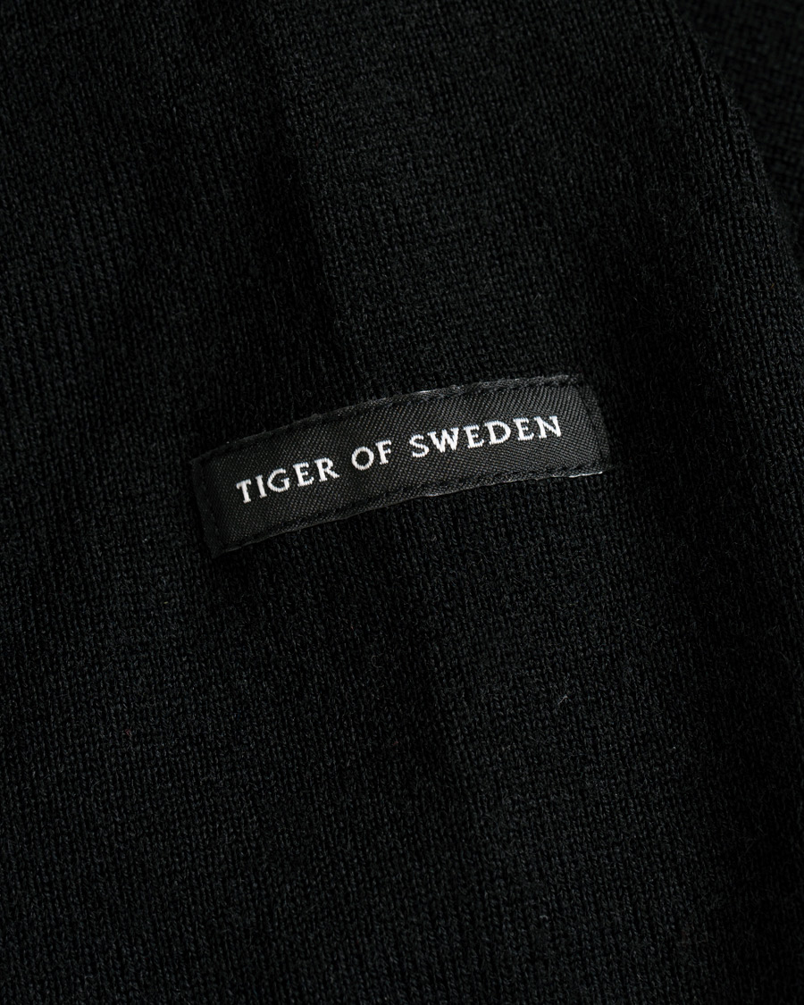 Heren | Truien | Tiger of Sweden | Harvik Wool Logo Crew Neck Black