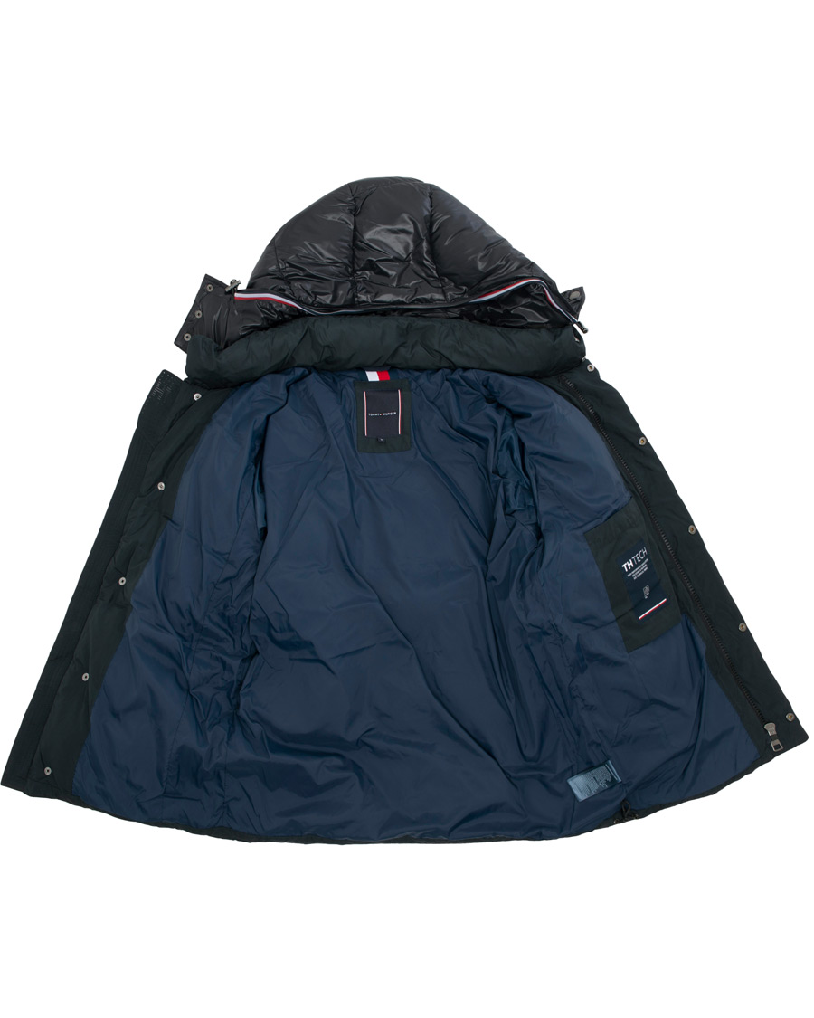 Heren | Jassen | Tommy Hilfiger | Hooded Bomber Down Jacket Jet Black
