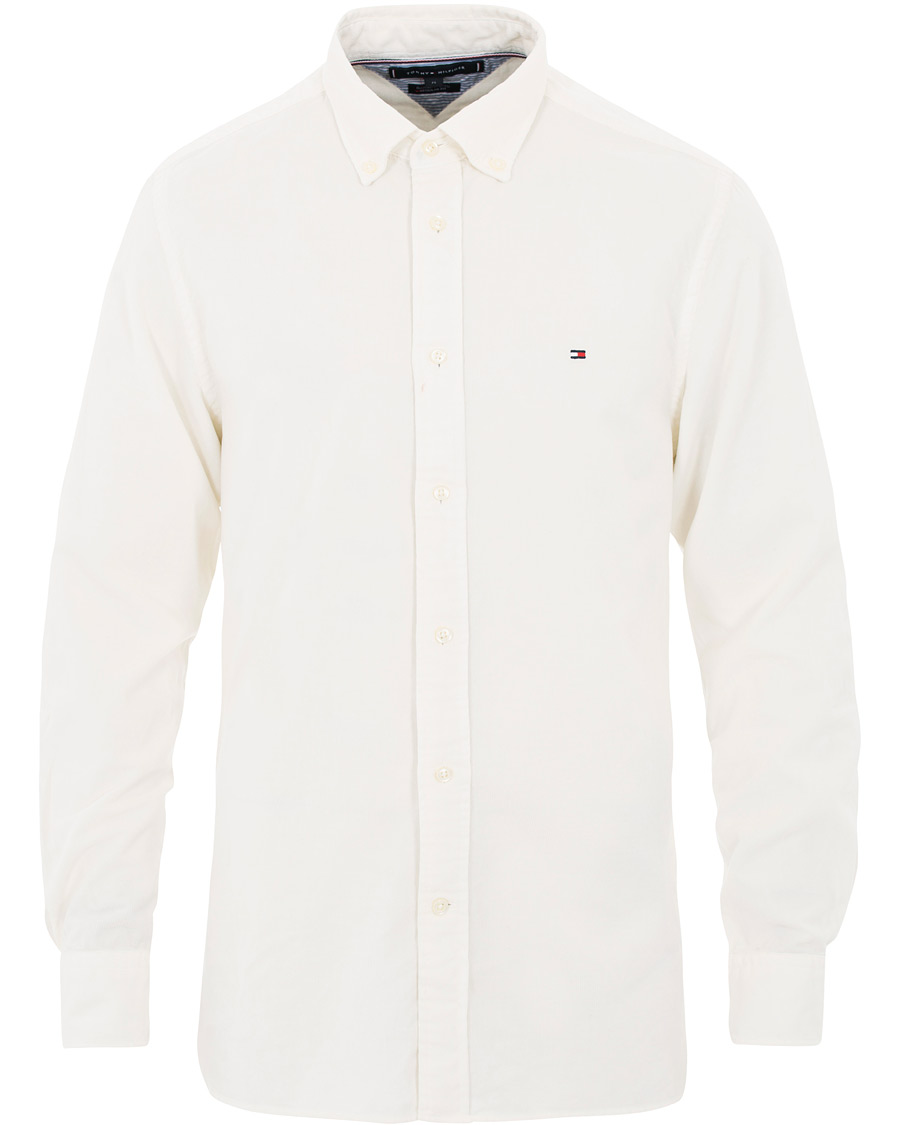 Heren | Overhemden | Tommy Hilfiger | Garment Dyed Corduroy Shirt Whisper White