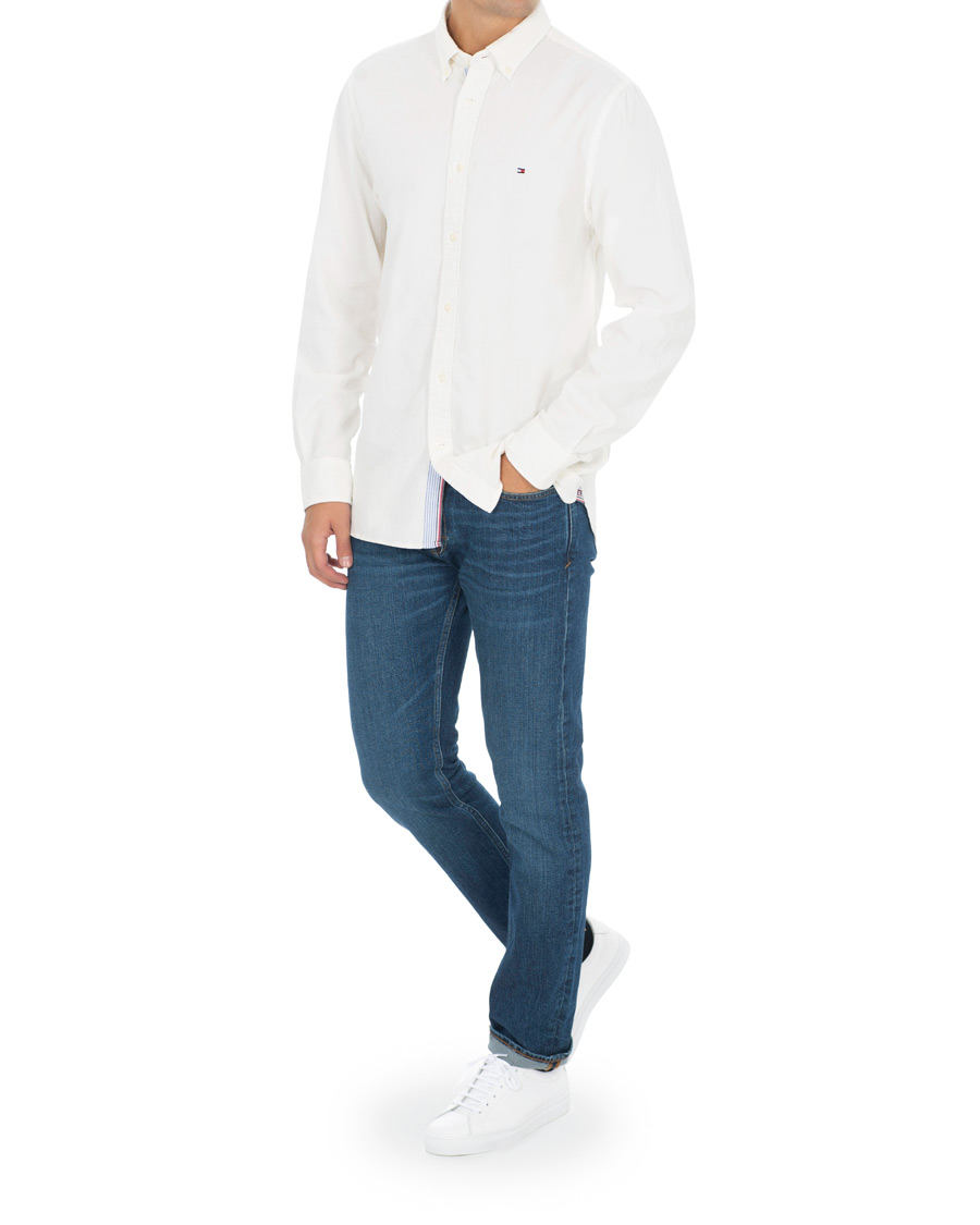 Heren | Overhemden | Tommy Hilfiger | Garment Dyed Corduroy Shirt Whisper White
