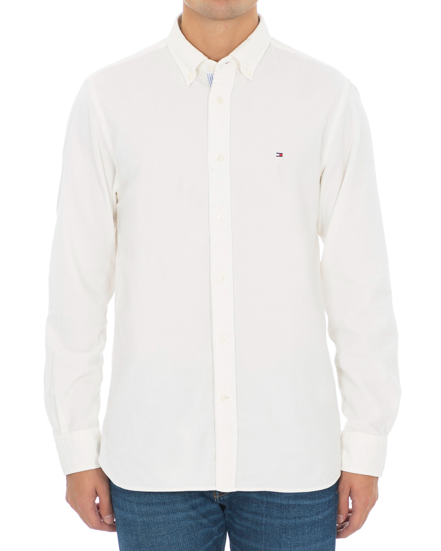 Heren | Overhemden | Tommy Hilfiger | Garment Dyed Corduroy Shirt Whisper White