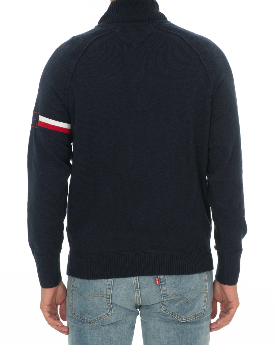 Heren | Truien | Tommy Hilfiger | Monogram Button Mock Neck Sky Captain