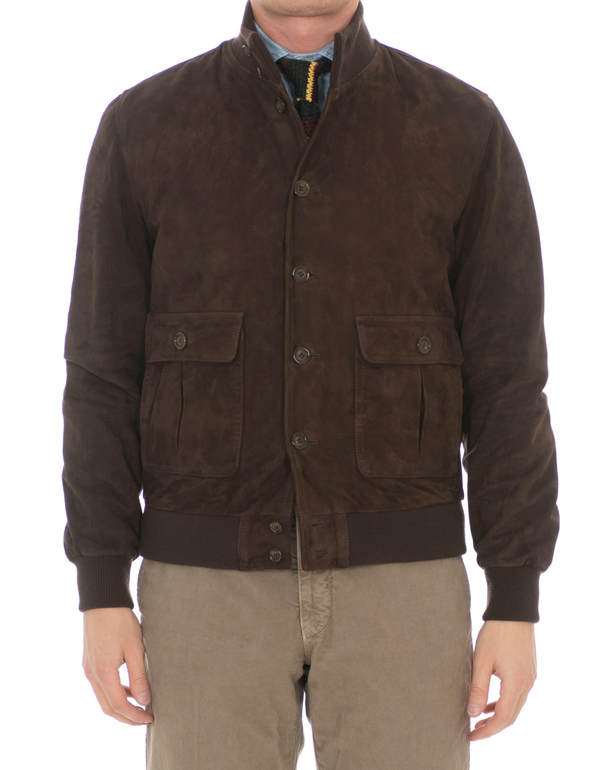 Heren | Jassen | Valstar | Valstarino Suede Jacket Dark Brown