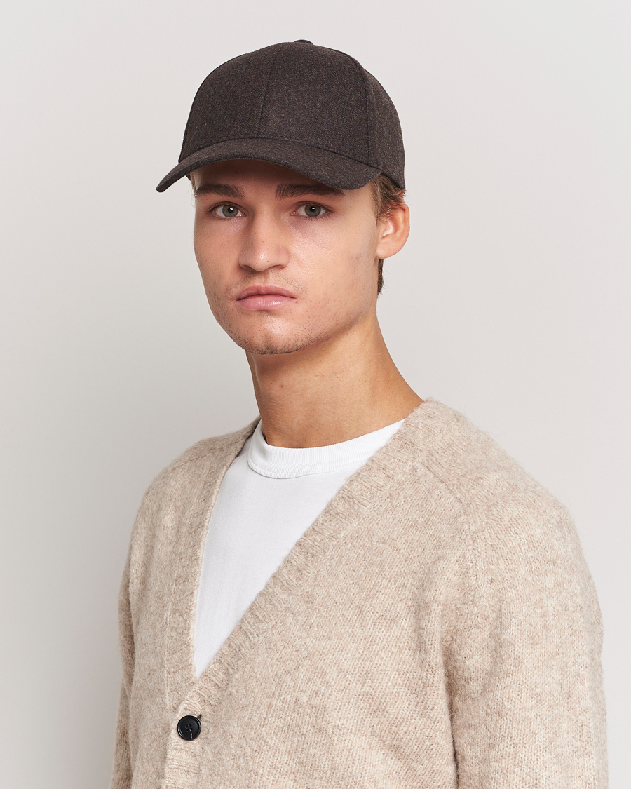 Heren | Contemporary Creators | Varsity Headwear | Flannel Baseball Cap Walnut Brown