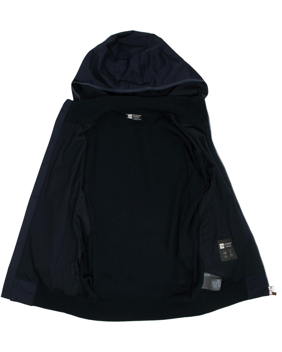 Heren | Jassen | Z Zegna | Techmerino Hybrid Hooded Jacket Navy