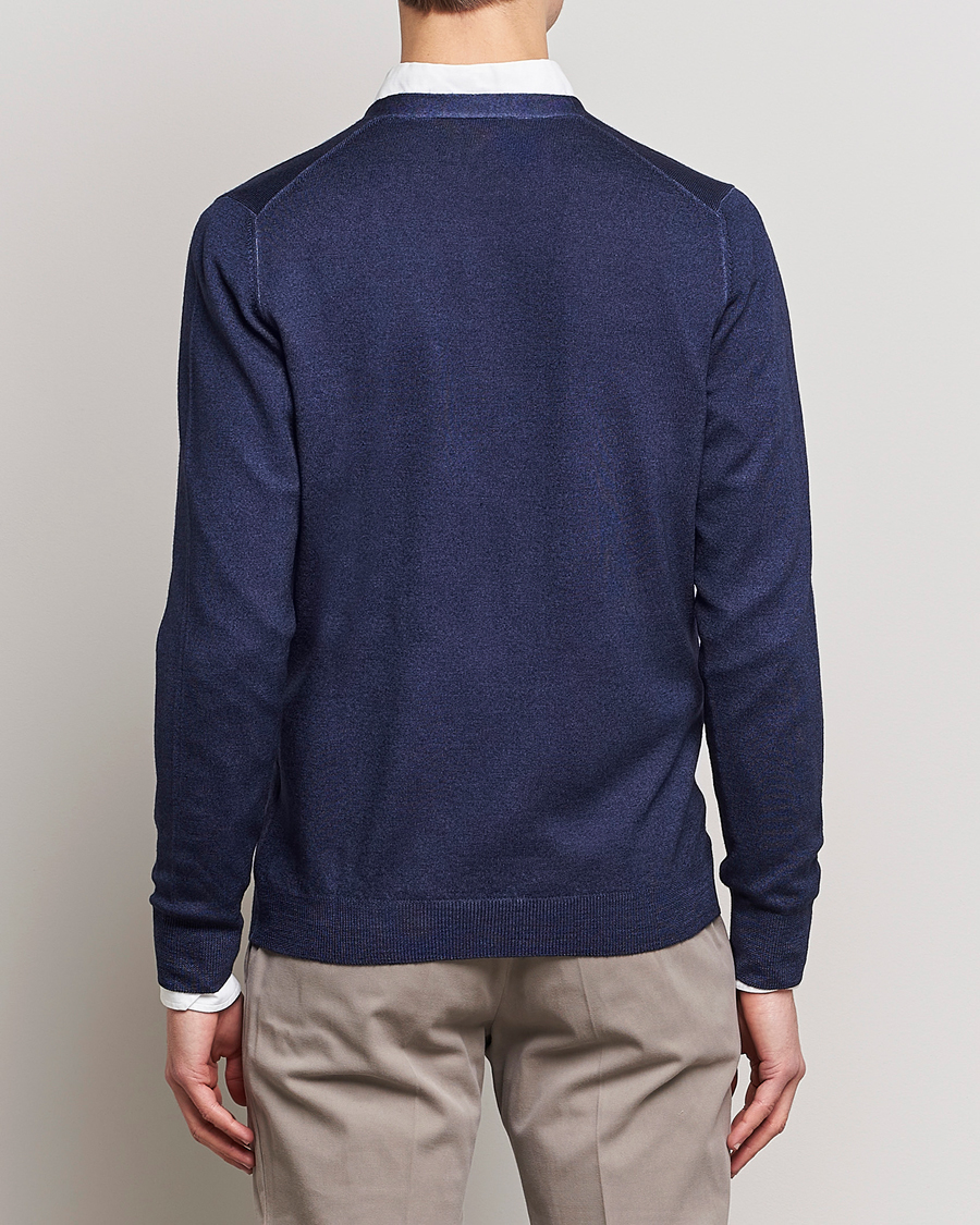 Heren | Truien | Gran Sasso | Vintage Merino Fashion Fit Cardigan Navy