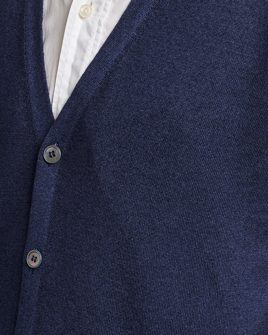 Heren | Truien | Gran Sasso | Vintage Merino Fashion Fit Cardigan Navy