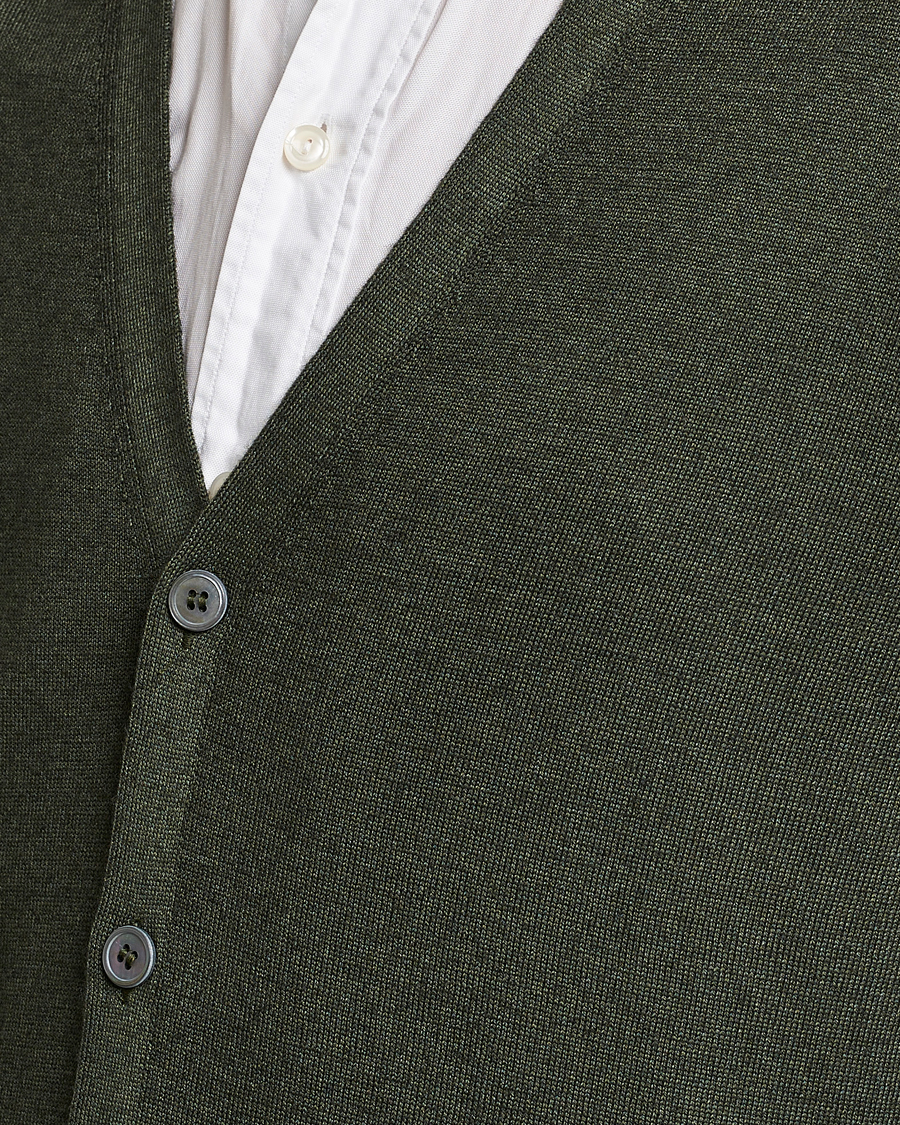 Heren | Truien | Gran Sasso | Vintage Merino Fashion Fit Cardigan Green