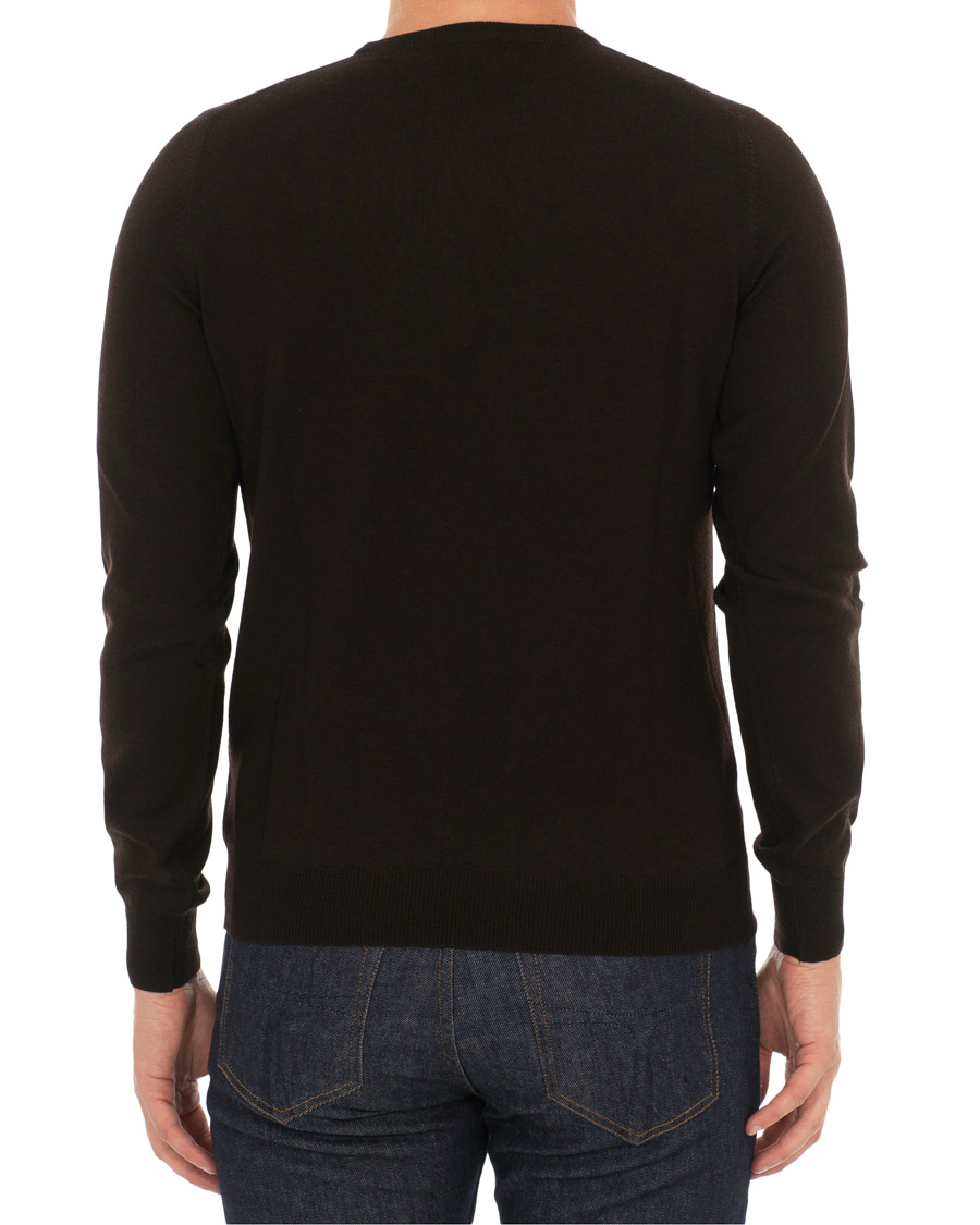 Heren | Truien | Gran Sasso | Merino Fashion Fit Crew Neck Pullover Brown
