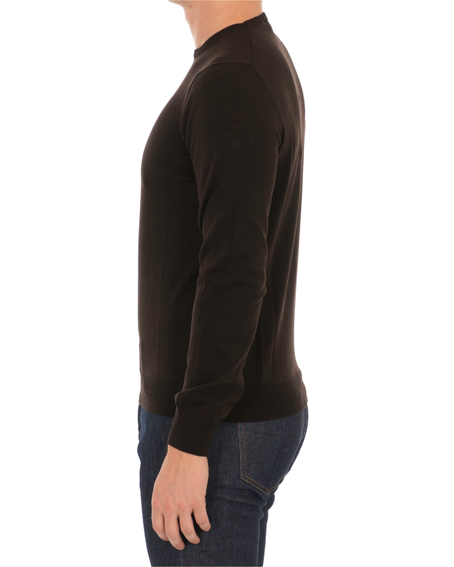 Heren | Truien | Gran Sasso | Merino Fashion Fit Crew Neck Pullover Brown