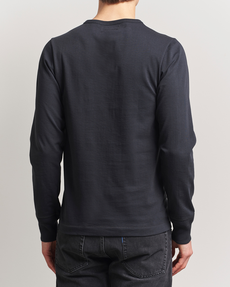 Heren | Truien | Merz b. Schwanen | Classic Organic Cotton Henley Sweater Charcoal